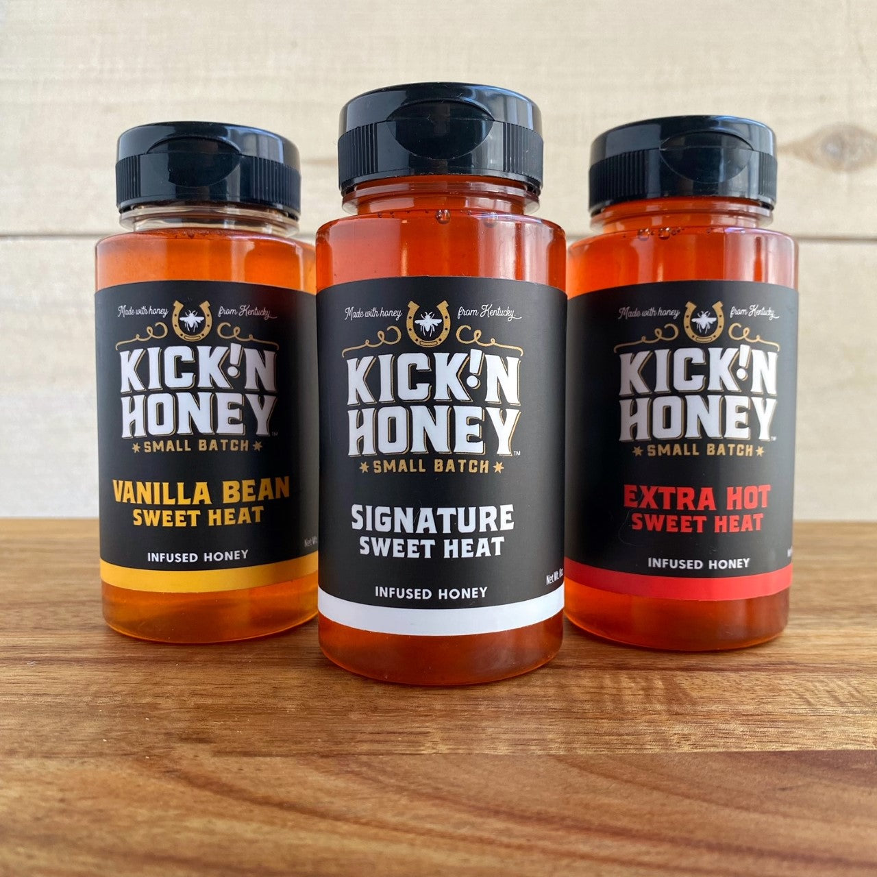 The three stars of Hot Honey in one box.